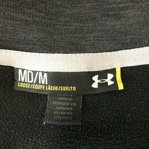 Under Armour Womens Long Sleeves 1/4 Zip Pullover Black Activewear Top Size M - Picture 10 of 10